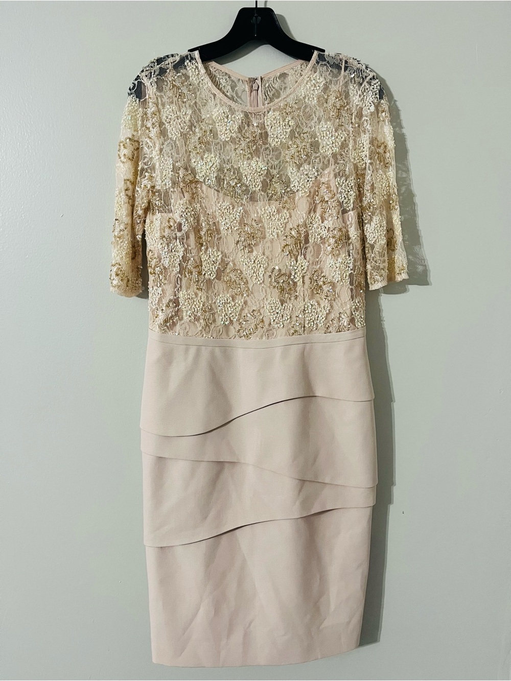 Rickie Freeman Teri Jon Illusion Sequin dress 10